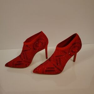 Gorgeous Red Women's 4 Inch Sparkling Heels